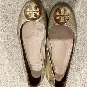 Gold Tory Burch flats